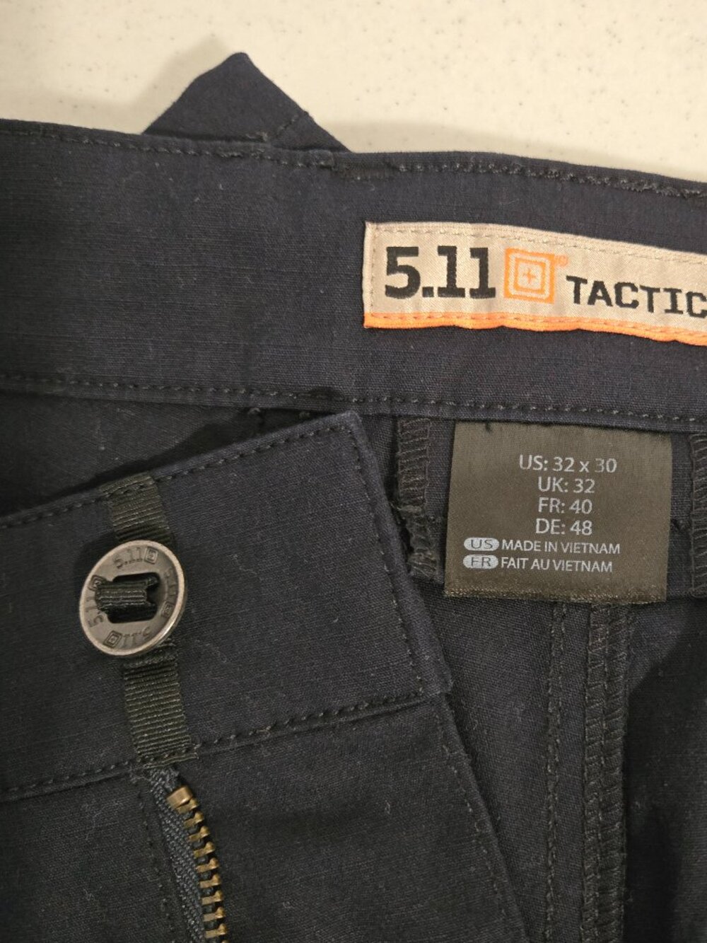 5.11 Tactical Taclite Pro Pants Navy Blue Mens 32x30 8 pocket design reinforced - Picture 7 of 12